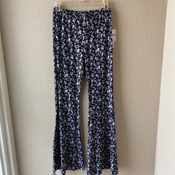 soft knit flared pants